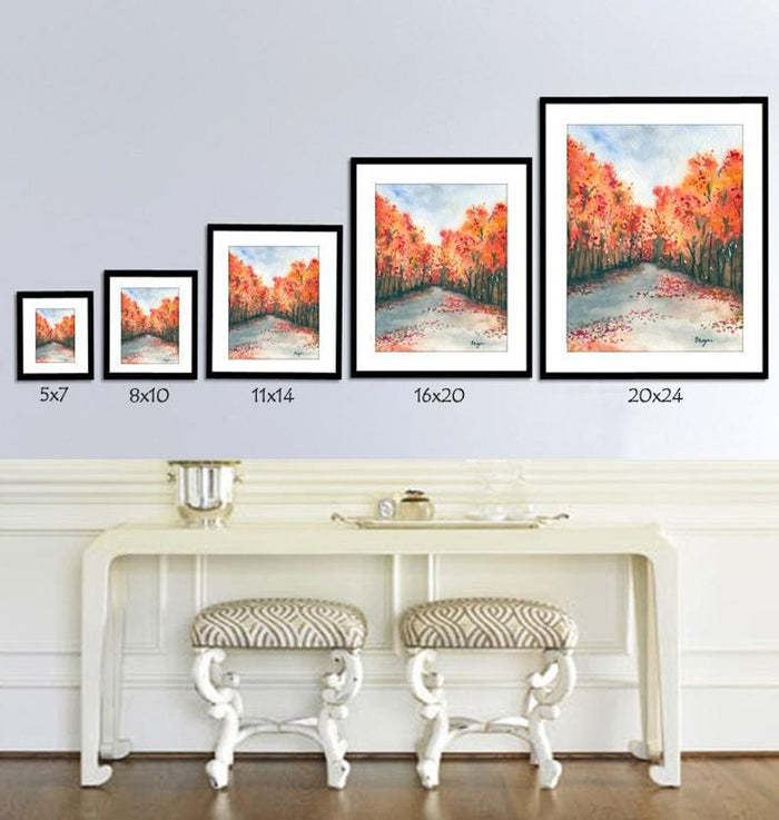 Siren Song Art Print - Abstract Ocean - Watercolor Painting Brazen Design Studio Salmon