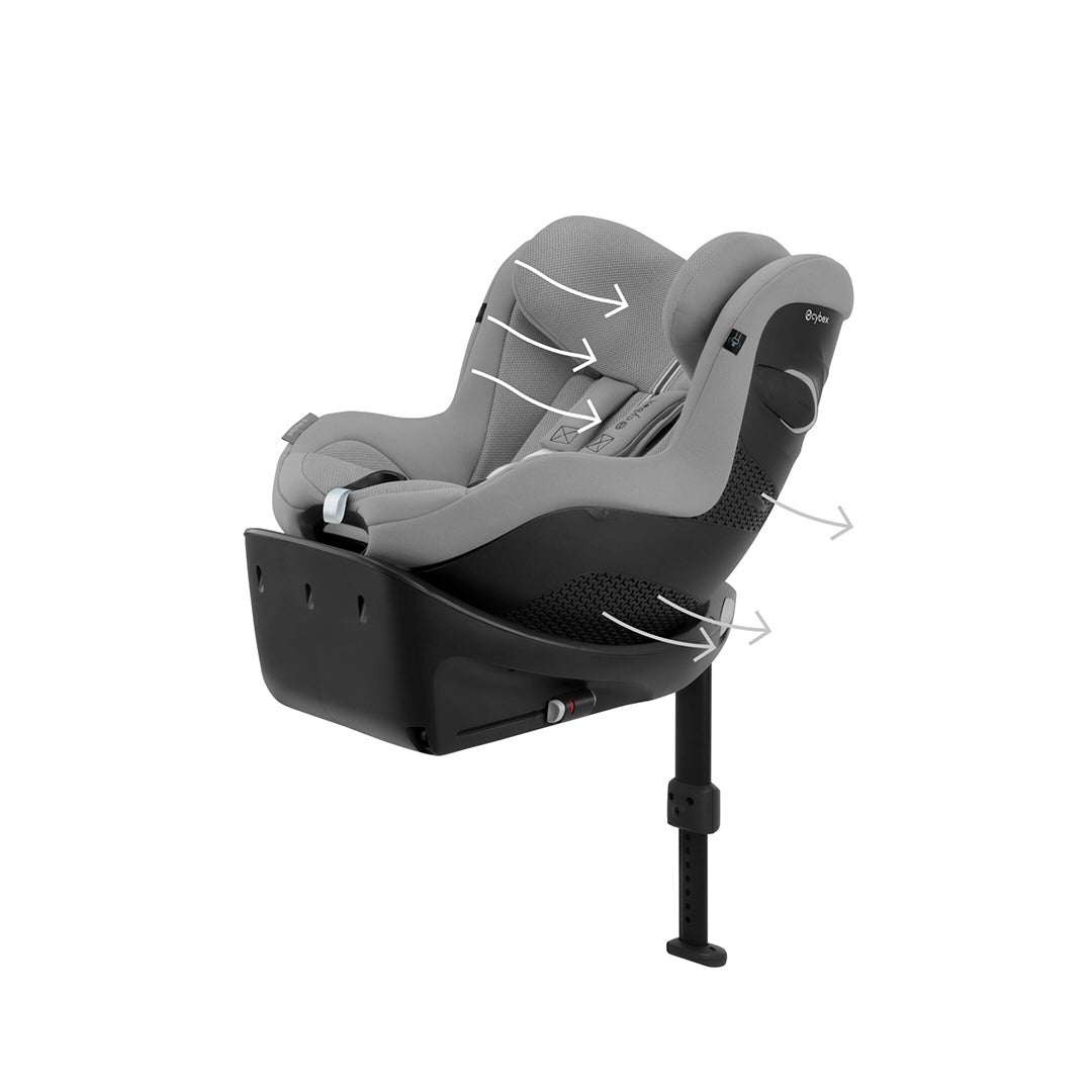 CYBEX Sirona Gi i-Size Plus Car Seat - Stone Grey