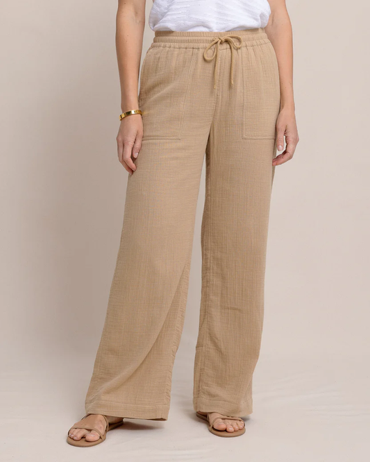 Southern Tide Laken Wide Leg Pant - Travertine