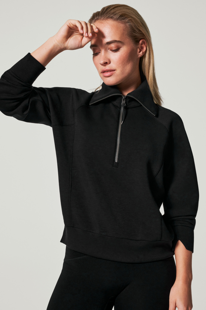 SPANX: AirEssentials Half Zip - Very Black