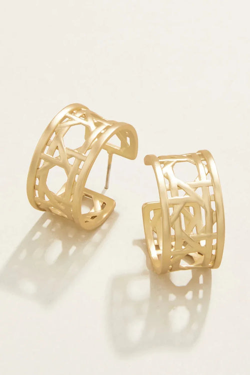 Spartina - Cane Midi Hoop Earring - B Social Boutique