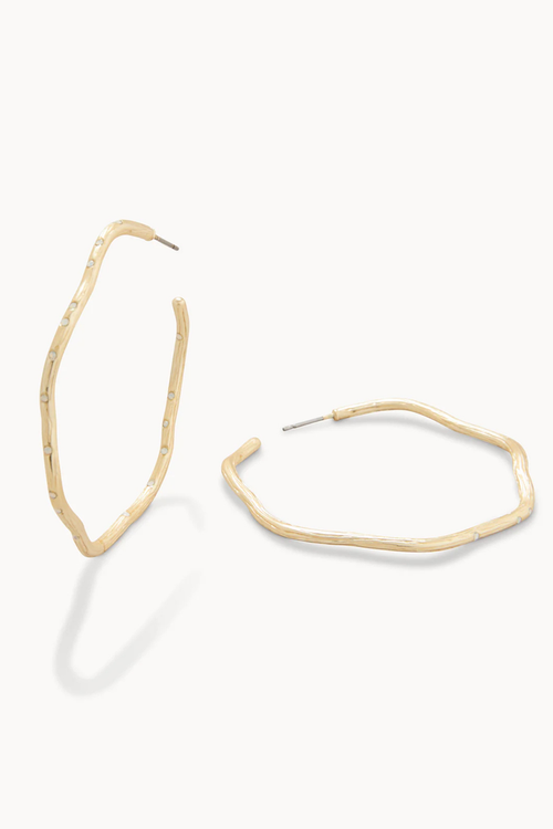 Spartina - Sand Bar Wave Hoop 50mm, White Opal - B Social Boutique