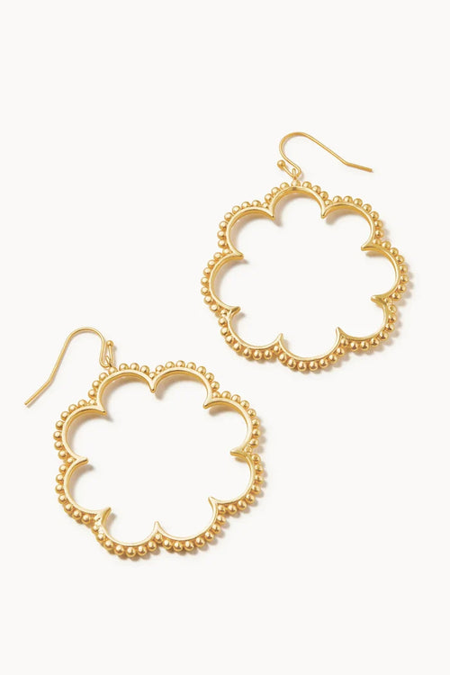 Spartina 449: Dotted Daisy Earrings, Gold - B Social Boutique