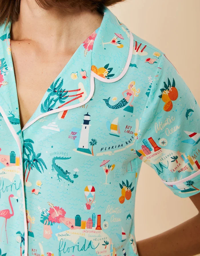 Spartina 449: Florida Pajama Short Sleeve Top - B Social Boutique
