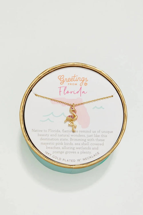 Spartina 449: Florida/Flamingo Necklace 18” - B Social Boutique