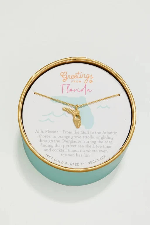 Spartina 449: Florida/State Necklace 18”