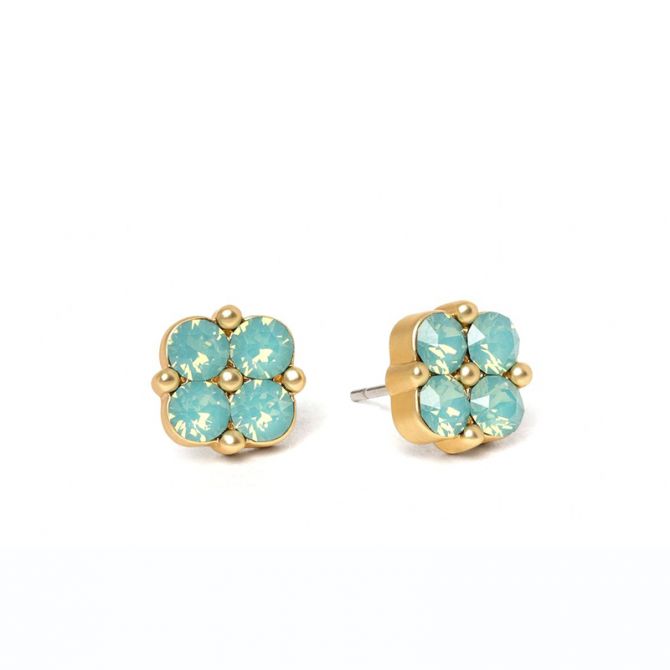 Spartina 449: Sea La Vie Stud Earrings Blessed/Sea Foam Clover - B Social Boutique