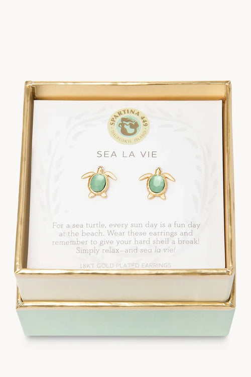 Spartina 449: Sea La Vie/Sea Turtle Studs - B Social Boutique