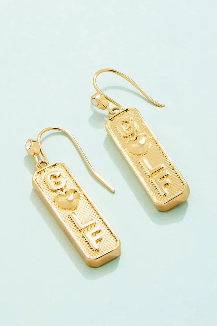 Spartina 449:  SP Golf Earrings Gold
