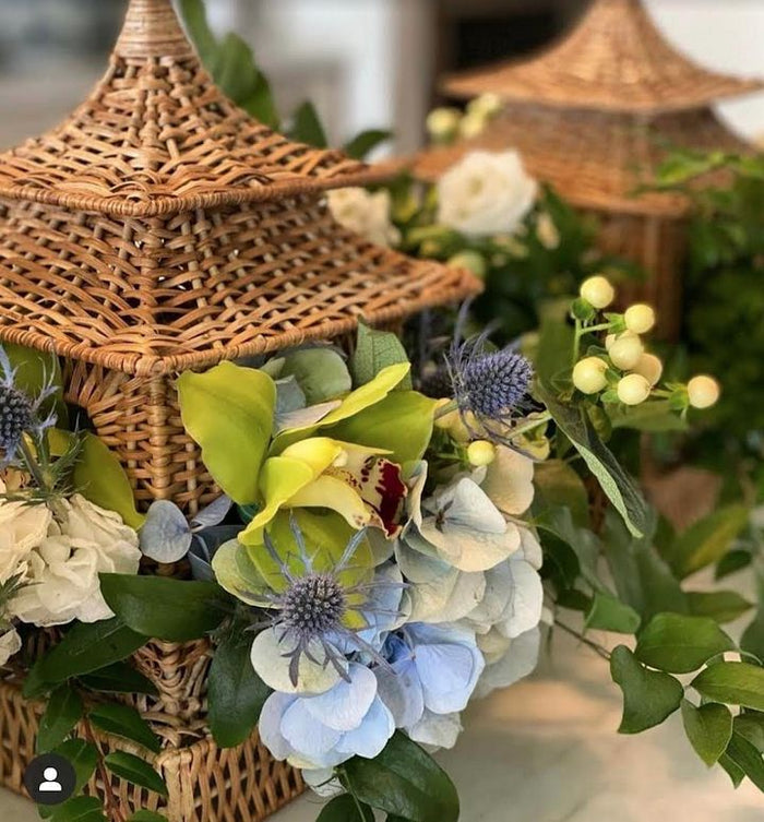 Square Wicker Pagoda by The Enchanted Home