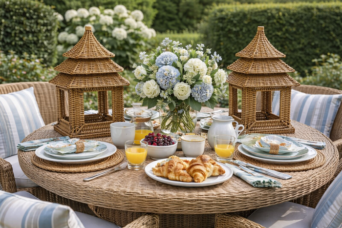 Square Wicker Pagoda by The Enchanted Home