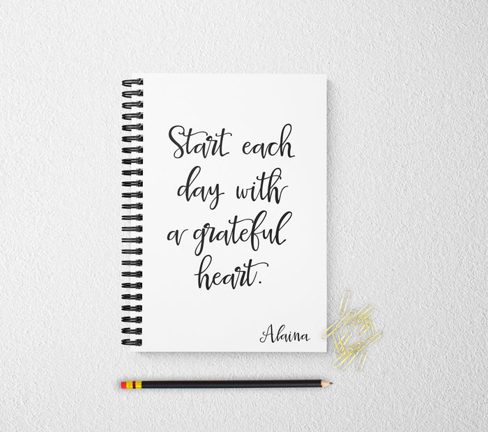 Start each day journal personalized notebook personalized custom journal personalized journal gift