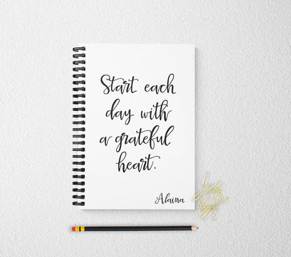 Start each day journal personalized notebook personalized custom journal personalized journal gift