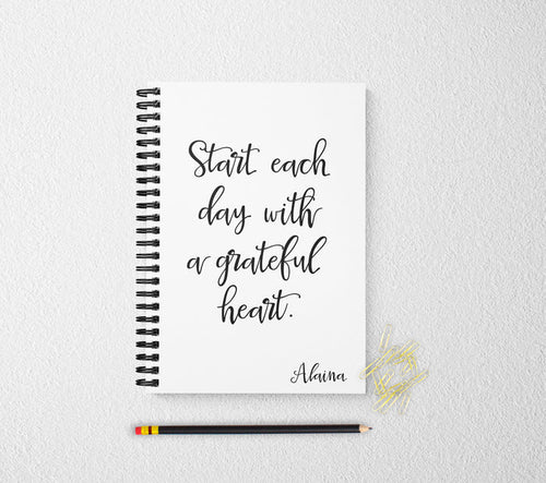 Start each day journal personalized notebook personalized custom journal personalized journal gift