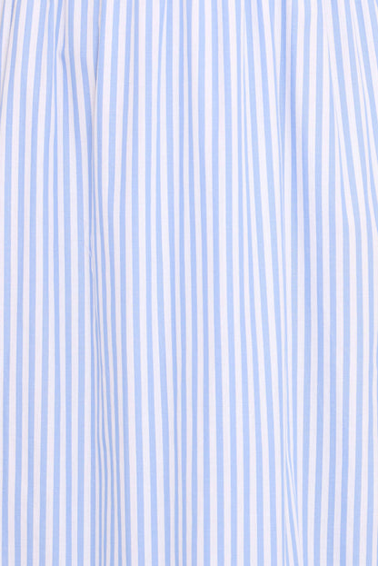 Petal and Pup USA DRESSES Steele Puff Sleeve Midi Dress - Blue Stripe