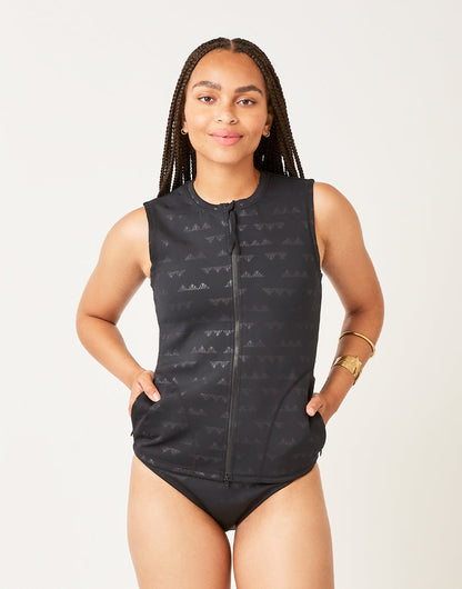 Stella Vest: Black Cascade Embossed - FINAL SALE