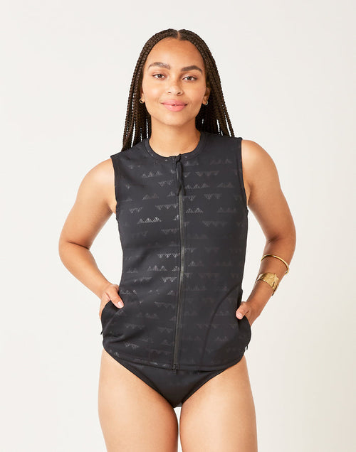 Stella Vest: Black Cascade Embossed - FINAL SALE