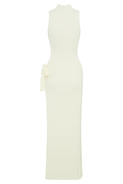 Stephanie Cut Out Knit Maxi Dress - Ivory
