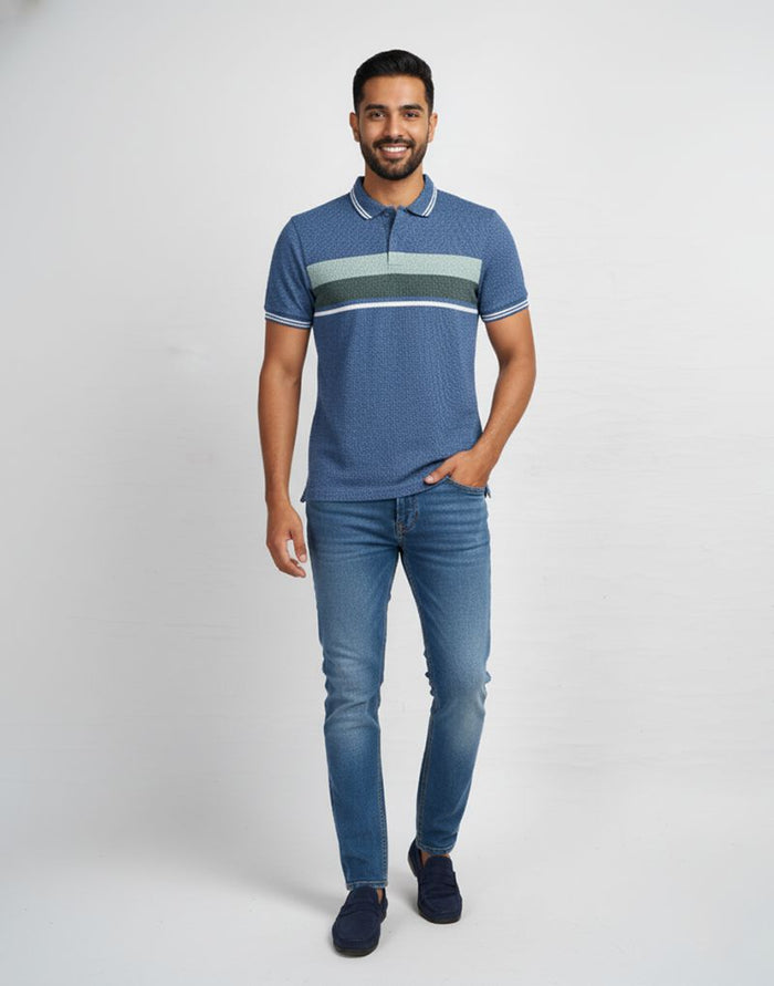STRIPED POLO T - SHIRT