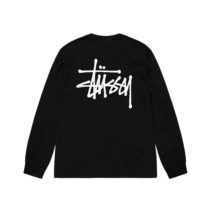Stussy - Basic Long Sleeve Tee - Black-T-shirts-1994870