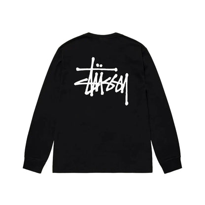Stussy - Basic Long Sleeve Tee - Black-T-shirts-1994870