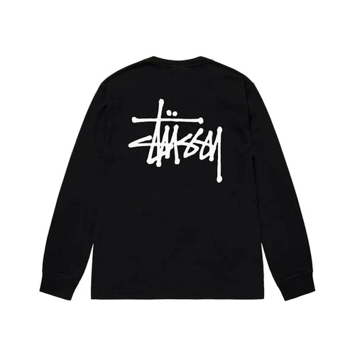 Stussy - Basic Long Sleeve Tee - Black-T-shirts-1994870