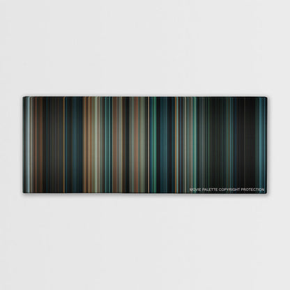 Super 8 color palette canvas print: thousands of thin vertical stripes of color
