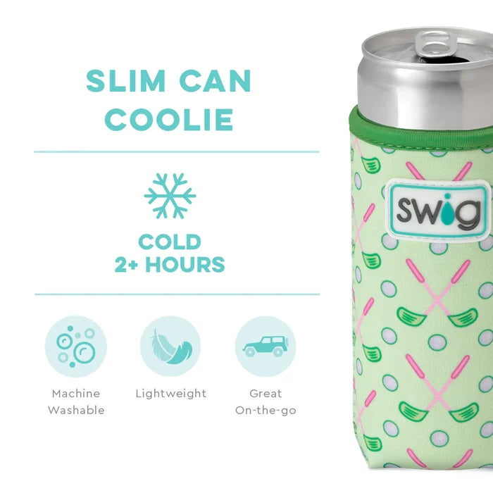 Swig: Tee Time Slim Can Coolie - B Social Boutique