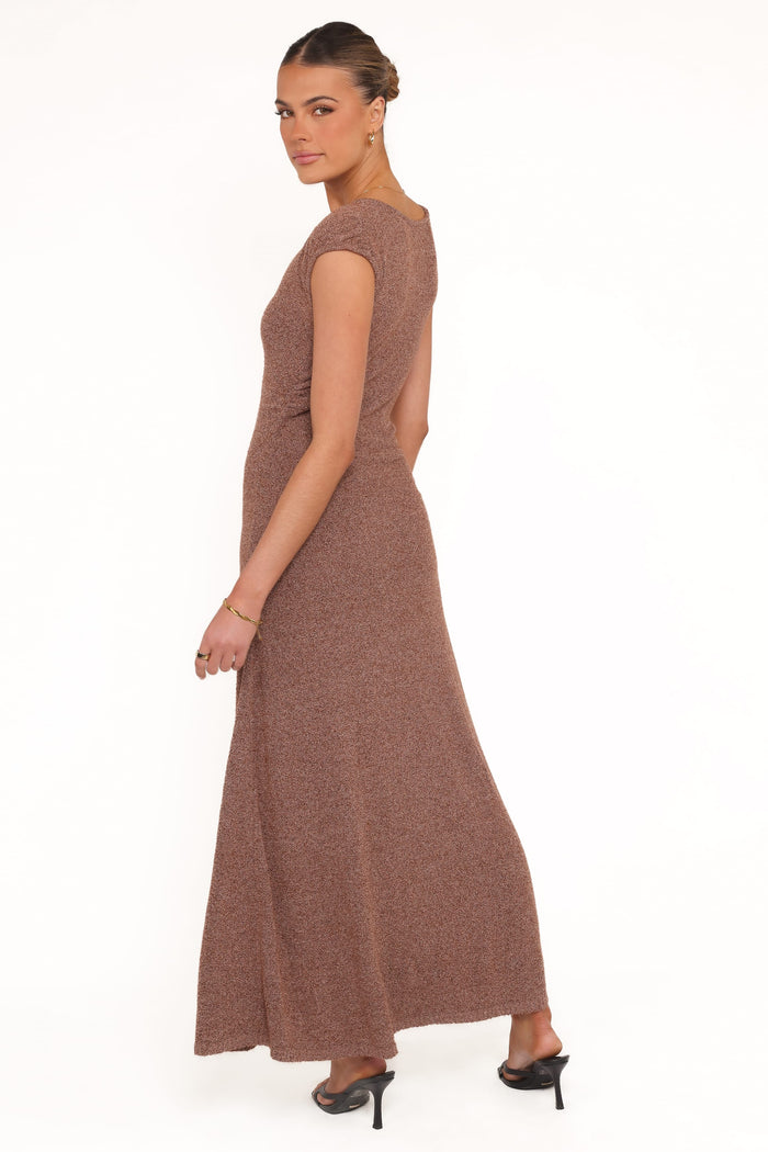 Petal and Pup USA DRESSES Talisa Midi Dress - Brown Marle