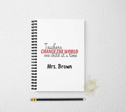 Teacher personalized notebook teachers