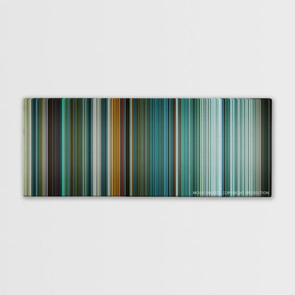 Teenage Mutant Ninja Turtles color palette canvas print: thousands of thin vertical stripes of color