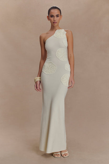 Teneika Crochet Knit Maxi Dress - Ivory