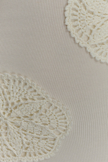 Teneika Crochet Knit Maxi Dress - Ivory