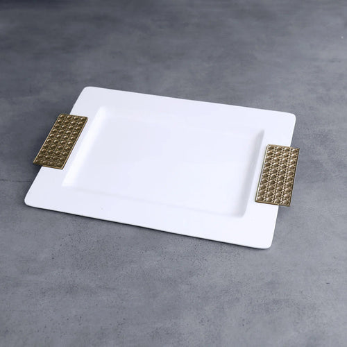 THANNI Rattan Medium Rectangular Tray