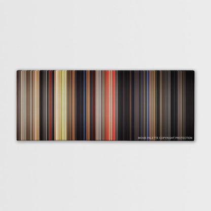 The Basketball Diaries color palette canvas print: thousands of thin vertical stripes of color