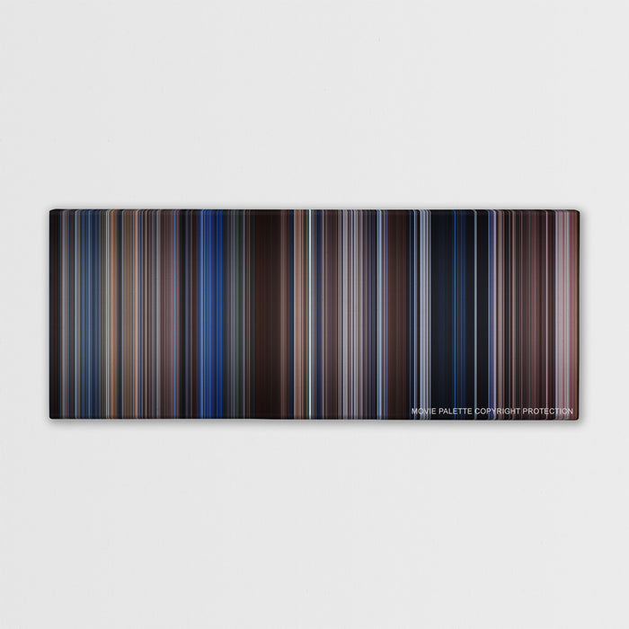 The Bodyguard color palette canvas print: thousands of thin vertical stripes of color