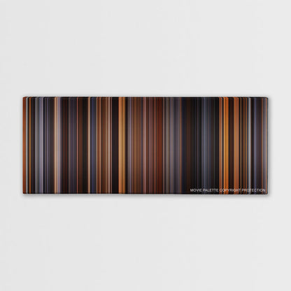 The English Patient color palette canvas print: thousands of thin vertical stripes of color