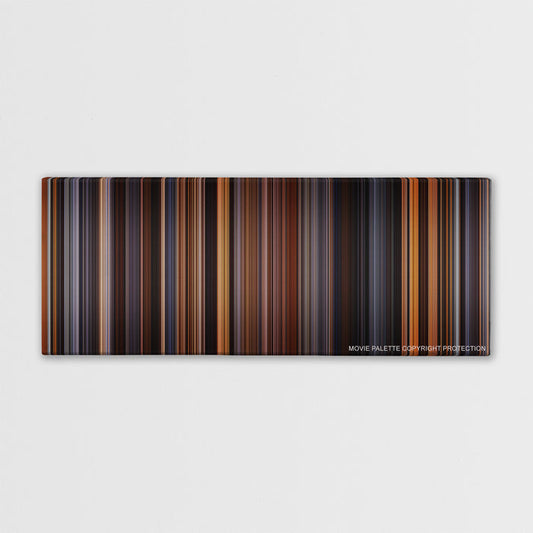 The English Patient color palette canvas print: thousands of thin vertical stripes of color