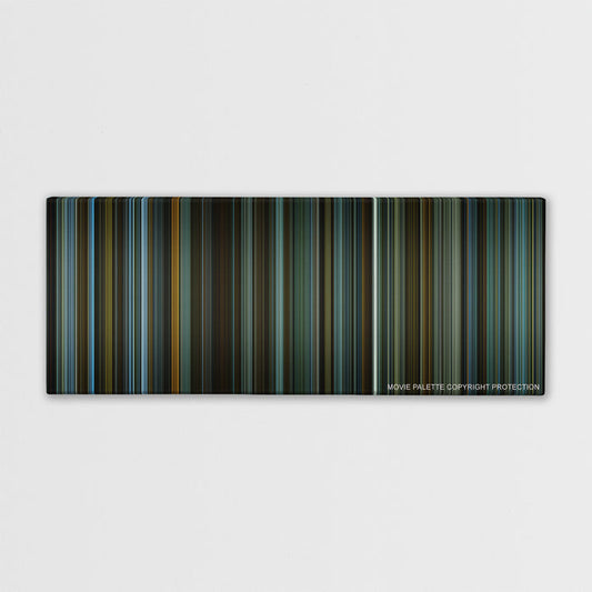 The Girl with the Dragon Tattoo color palette canvas print: thousands of thin vertical stripes of color