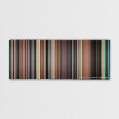 The Great Gatsby color palette canvas print: thousands of thin vertical stripes of color