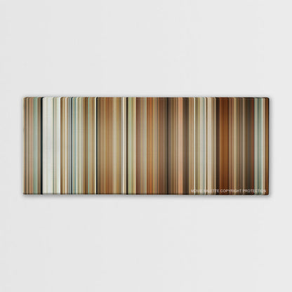 The Holiday color palette canvas print: thousands of thin vertical stripes of color