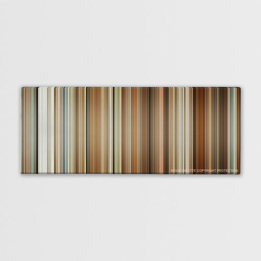 The Holiday color palette canvas print: thousands of thin vertical stripes of color