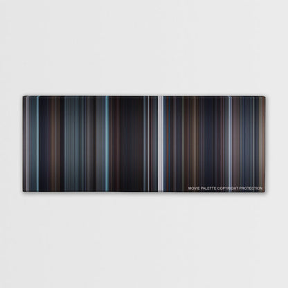 The King's Speech color palette canvas print: thousands of thin vertical stripes of color