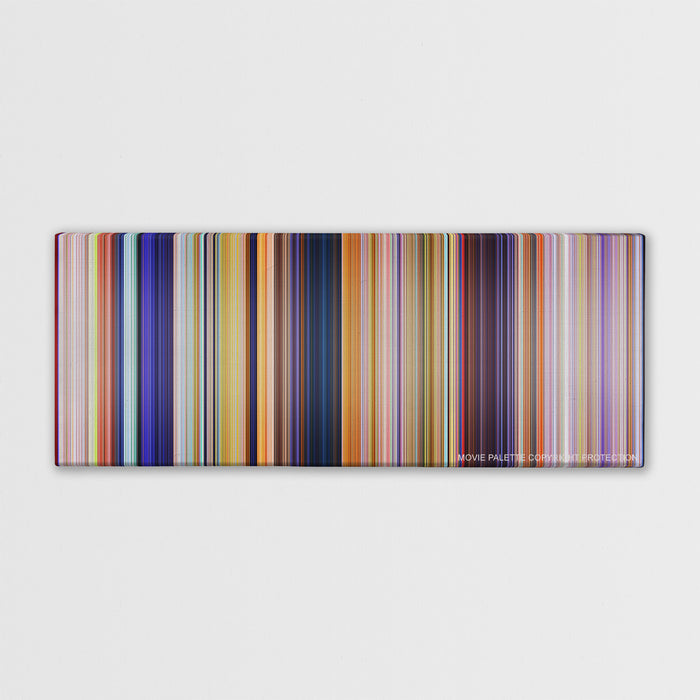 The Lorax color palette canvas print: thousands of thin vertical stripes of color