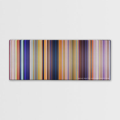 The Lorax color palette canvas print: thousands of thin vertical stripes of color