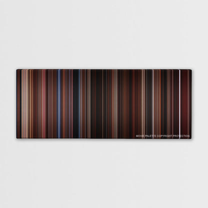 The Lost Boys color palette canvas print: thousands of thin vertical stripes of color