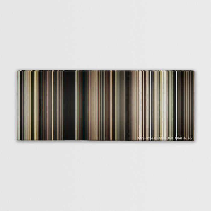 The Master movie barcode canvas print, the whole film as stripes of color
