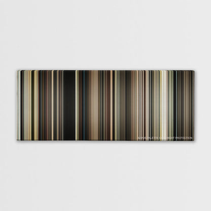 The Master movie barcode canvas print, the whole film as stripes of color