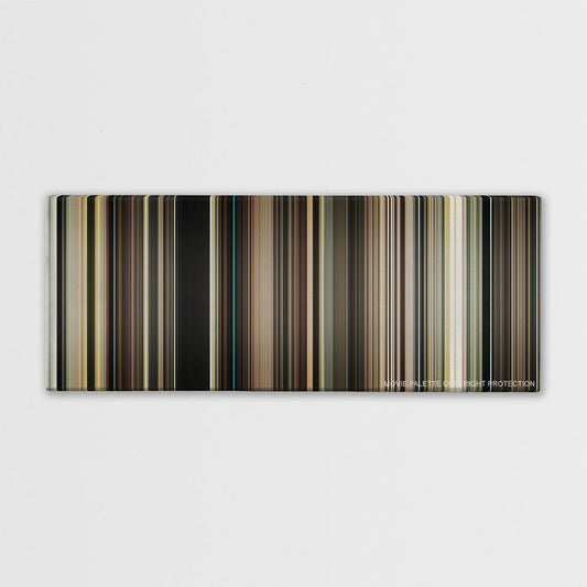 The Master movie barcode canvas print, the whole film as stripes of color
