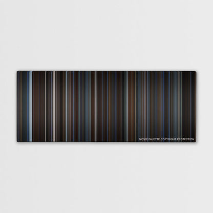 The Prestige color palette canvas print: thousands of thin vertical stripes of color